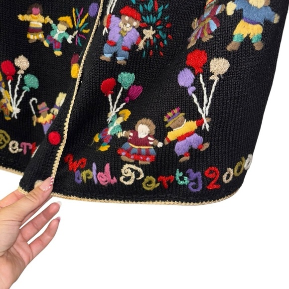 Y2K New Year's Millennium Vintage Christmas Holiday Ugly Sweater Women’s S 2000 - Picture 10 of 16